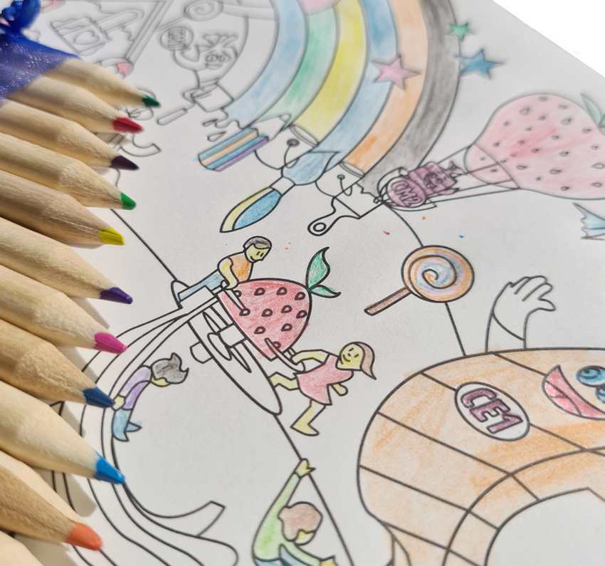 détails coloriage cadeau enfant